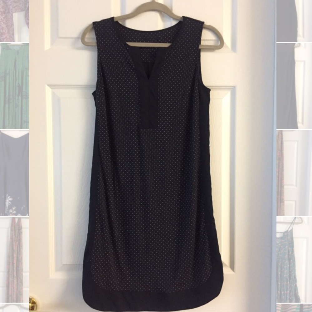 Navy polka dot dress